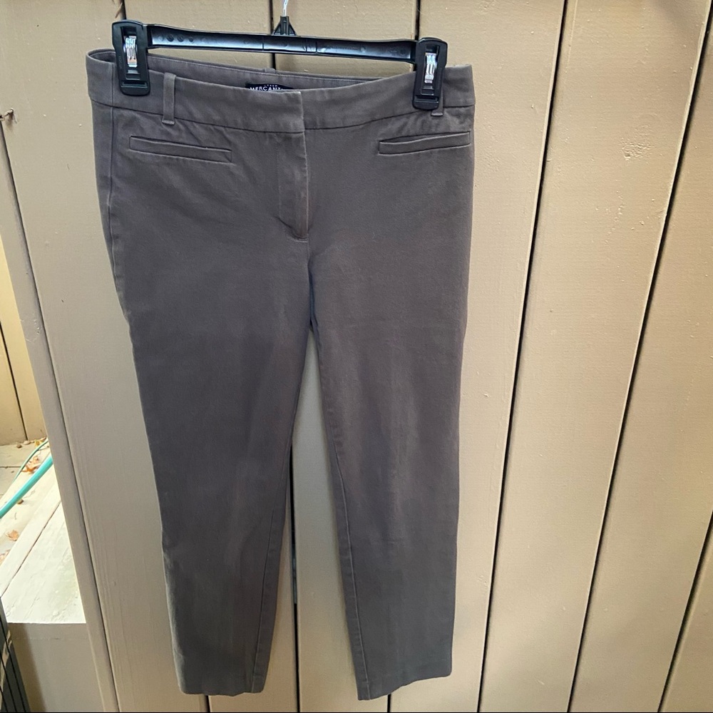 J. Crew Mercantile gray stretchy skinny trousers pants